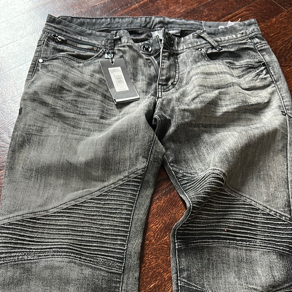 A/X Armani Exchange Gray Skinny Jeans with Ribbed Panels